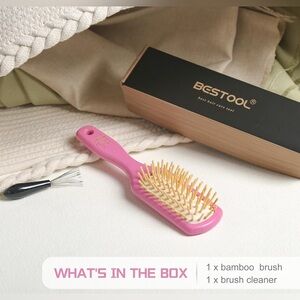 BESTOOL Bamboo Hair Brush Bamboo Detangling Hairbrush